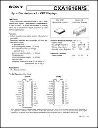 datasheet for CXA1616N by Philips Semiconductors