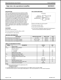 datasheet for NE531N by Philips Semiconductors