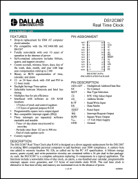 datasheet for DS12C887 by Dallas Semiconductor
