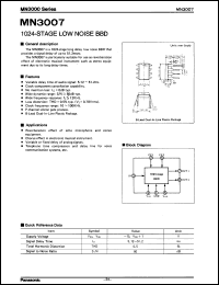 datasheet for MN3007 by Panasonic - Semiconductor Company of Matsushita Electronics Corporation