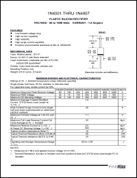 datasheet for 1N4001 by 
