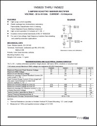 datasheet for 1N5821 by 