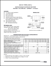 datasheet for ES1J by 