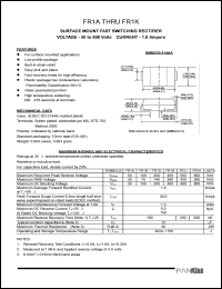 datasheet for FR1J by 