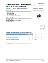 datasheet for MMBZ5227BW by 