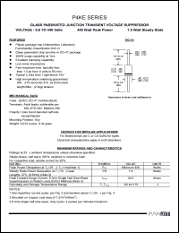 datasheet for P4KE13 by 