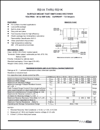 datasheet for RS1A by 