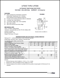 datasheet for UF806 by 