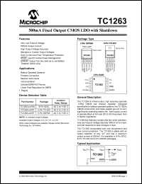 datasheet for TC1263-33VAT by Microchip Technology, Inc.