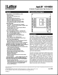 datasheet for ispLSI1016EA-100LJ44 by Lattice Semiconductor Corporation