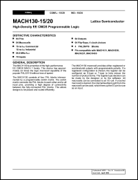 datasheet for MACH130-24JI by Lattice Semiconductor Corporation