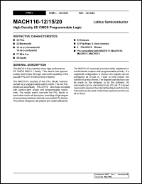 datasheet for MACH110-24JI by Lattice Semiconductor Corporation