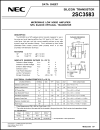 datasheet for 2SC3583 by NEC Electronics Inc.