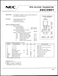 datasheet for 2SC2901 by NEC Electronics Inc.