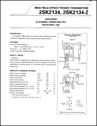 datasheet for 2SK2134 by NEC Electronics Inc.