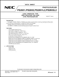 datasheet for PS2652-V by NEC Electronics Inc.