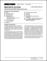 datasheet for MACH215-24JI by Lattice Semiconductor Corporation