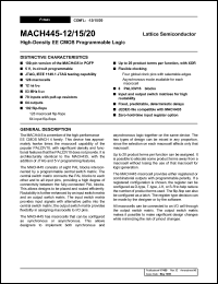 datasheet for MACH445-15YC by Lattice Semiconductor Corporation