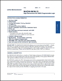 datasheet for MACH4-96/96-18YI by Lattice Semiconductor Corporation