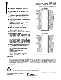 datasheet for MSP430P315IDL by Texas Instruments