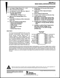 datasheet for MSP430P112IDW by Texas Instruments