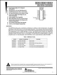 datasheet for MSP50P34DWE1A by Texas Instruments