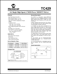 datasheet for TC429EPA by Microchip Technology, Inc.