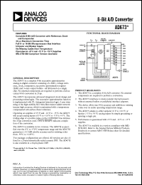 datasheet for AD673SD by Analog Devices