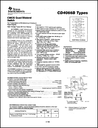 datasheet for CD4066BE by Texas Instruments