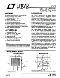 datasheet for LT1072CT by Linear Technology