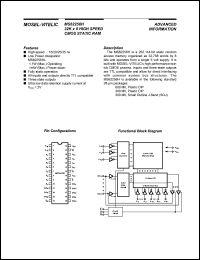 datasheet for MS62256H-15RC by Mosel Vitelic