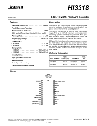 datasheet for HI3318JIP by Intersil Corporation
