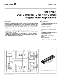 datasheet for PBL3776/1NS by Ericsson Microelectronics