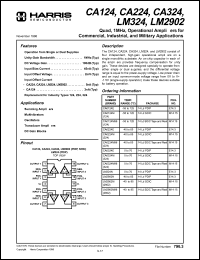 datasheet for LM324N by Harris Semiconductor