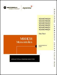 datasheet for MC68HC908QT1CP by Motorola