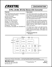 datasheet for CS4338-KS by Cirrus Logic