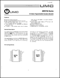 datasheet for UM3758-180AM by UMC (United Microelectronics Corporation)