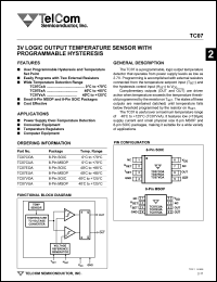 datasheet for TC07VOA by TelCom Semiconductor Inc.