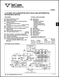 datasheet for TC811CKW by TelCom Semiconductor Inc.