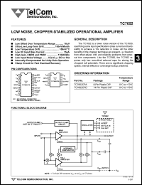 datasheet for TC7652CPA by TelCom Semiconductor Inc.