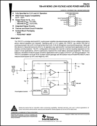 datasheet for TPA721MSOPEVM by Texas Instruments