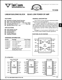 datasheet for TC1030CQR by TelCom Semiconductor Inc.