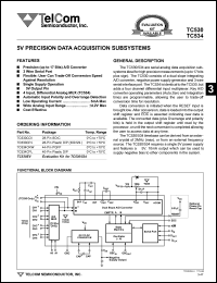 datasheet for TC530COI by TelCom Semiconductor Inc.