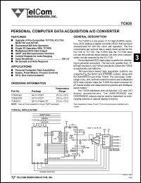 datasheet for TC835CBU by TelCom Semiconductor Inc.