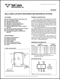 datasheet for TC1014-2.5VCT by TelCom Semiconductor Inc.