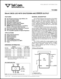 datasheet for TC1055-2.7VCT by TelCom Semiconductor Inc.