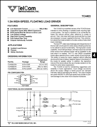 datasheet for TC4403EPA by TelCom Semiconductor Inc.