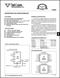 datasheet for TC682COA by TelCom Semiconductor Inc.