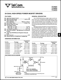 datasheet for TC4423EPA by TelCom Semiconductor Inc.