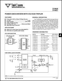 datasheet for TC4626CPA by TelCom Semiconductor Inc.